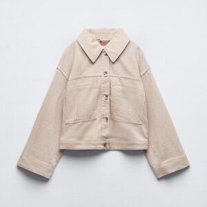 Zara Light Tan Jacket with Pockets